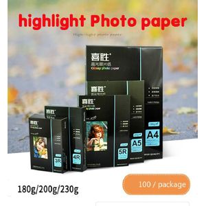 100 Stks/zak 3r/4r/5r Fotografische Gloss Papier Glanzende Afdrukken Papier Printer Fotopapier Kleur Afdrukken Gecoat Voor thuis Afdrukken
