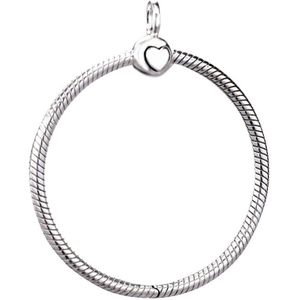 Rose Goud & Zilver Kleine Medium & Large O Ketting Hanger Fit Armband 925 Sterling Silver Bead Charm Diy Sieraden