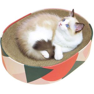 Huisdier Kat Scratcher Kartonnen Gegolfd Scratch Pad Kat Scratcher Lounge Kitty Bedden Voor Meubels Bescherming Kat Training Speelgoed