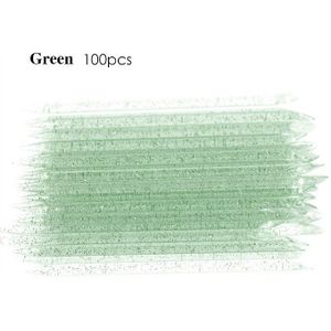 100Pcs Crystal Nail Art Cuticle Pusher Remover Double End Herbruikbare Nagels Care Pedicure Manicure Nagels Accessoires Gereedschap