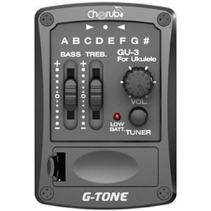 Cherub G-Tone 2-Band Ukelele Eq Equalizer Pickup Hawaiian Gitaar Eq Met Tuner Pickup Piezo Keramische Pick-Up Preamp Systeem