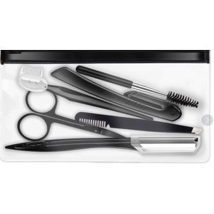 Rvs Opvouwbaar Wenkbrauw Trimmer Voor Beginners Wenkbrauw Trimmer Met Kam Wenkbrauw Krultang En Wimpers Borstel Makeup Tools