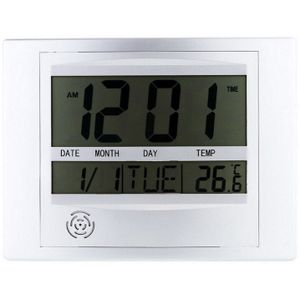 Wandklok Horloge Klok Led Digitale Tafel Alarm Desktop Thermometer Luchtvochtigheid Temperatuur Hygrometer Radiogestuurde Klok Kamer