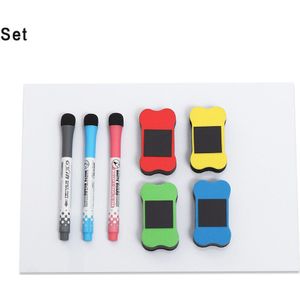 1 Set A4 Flexibele Koelkast Magnetische Whiteboard & Marker Pen & Magneet Gum Student Schrijven Gereedschap School Kantoorbenodigdheden