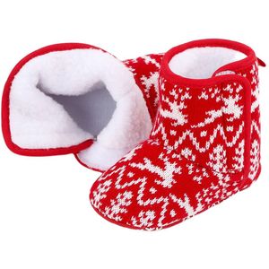 Kerst Mooie Sneeuwvlok Santa Winter Warm Slippers Anti-Slip Pasgeboren Booties 0-18months Baby Kerst Laarzen