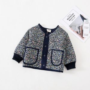 Milancel Winter Kids Kleding Bloemen Meisjes Jas Koreaanse Stijl Jas Voor Meisjes Enkele Borst Kids Bovenkleding