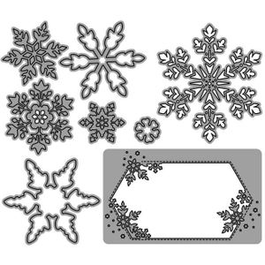 Ch Aankomst Sneeuwvlok Wensen Snijden Metalen Decoratieve Scrapbooking Staal Craft Gestanst En Postzegels Embossing Kaart Stencil