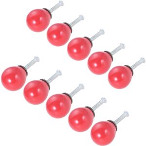 10Pcs Bal Keramische Knoppen Ronde Hoofd Handgrepen Cherry Vorm Snoep Kleur 21Mm X 26Mm Wit/Beige/Blauw/Rood/Zwart Kast Decor W/Schroeven