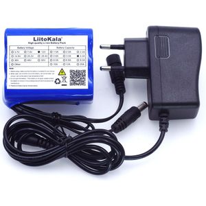 Liitokala 12 v 4.4 Ah 4400 mAh 18650 Oplaadbare batterijen 12.6 V PCB Lithium accu Bescherming Board + 12.6 V 1A Lader