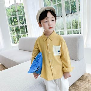 Herfst Koreaanse Stijl Jongens Katoen Dier Patchwork Shirts Kinderen Kids Soft Casual Tops Kleding
