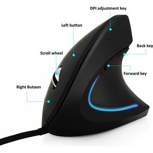 Bedrade Rechterhand Verticale RGB Muis Ergonomische Gaming Muis 800 1200 1600 3200 DPI USB Optische Pols Gezonde Mause voor PC Computer