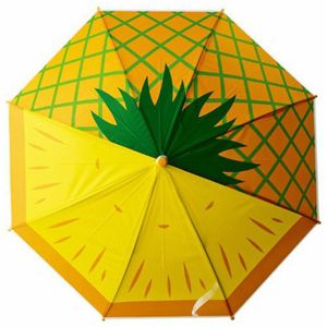 Stijl Vruchten Kinderen Paraplu Cartoon Nylon Captain Zonnige En Regenachtige Paraplu Kids Studenten Carry Supplies