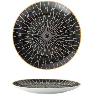 8-Inch Scandinavische Stijl Geometrische Serie Keramische Ontbijt Plaat Westerse Steak Platte Schotel Fruitschaal Decoratie Opknoping Plaat