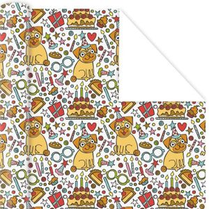 50X70 Cm Cartoon Stijl Inpakpapier Roll Voor Bruiloft Kids Verjaardag Baby Shower Wrap Craft papier Decor