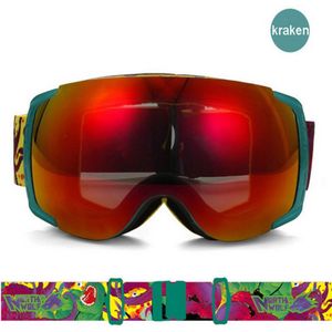 NOORD WOLF Unisex Professionele Ski Bril Anti-fog Dubbele Skiën Bril UV400 Sneeuw Sport Ski Brillen Snowboard Goggles