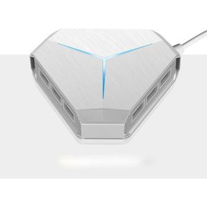 6 Port Usb Hub 1M Kabel Splitter Met Tf Sd Kaartlezer Mic Aux Koel Licht Opladen Usb 2.0 hab Voor Compter Usb Combo