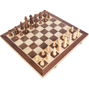 Super Magnetische Houten Schaken Backgammon Checkers 3 In 1 Schaakspel Oude Schaken Reizen Schaakspel Houten Schaakstuk Schaakbord