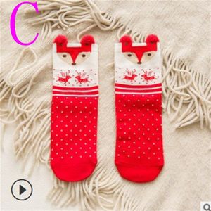 Trendy Vrouwen Leuke Dier Kerst Casual Rode Sokken Katoen Korte Warme Sok