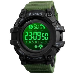 Skmei Smart Digitale Bluetooth Mannen Horloge Sport Stappenteller Calorie Fitness Klok Hartslag Waterdicht Horloge Reloj Inteligente