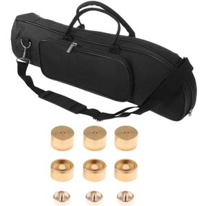 2 Set Accessoires: 1 Set Trompet Klep Vinger Knoppen Trompet Onderdelen & 1 Set Trompet Tas Met Schouderband Instrument