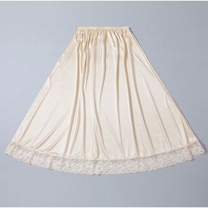 Lace Onderrok 75Cm 85Cm Lange Onderkant Rok Voor Jurk 3 Meter Grote Zoom Elastische Taille Inner Petticoat Zwart zijde