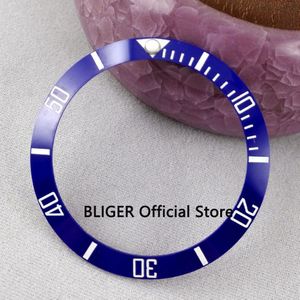 38mm Blauwe keramische bezel insert fit 40mm horloge case SUB Automatische horloge heren horloge gemaakt door BLIGER fabriek BB4