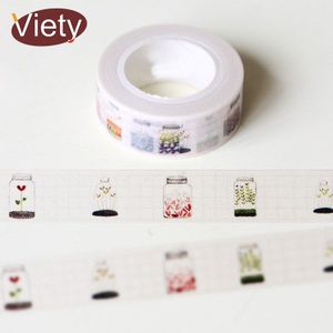1.5*10M Glazen Fles Washi Tape Diy Decoratie Scrapbooking Planner Masking Tape Plakband Kawaii Briefpapier