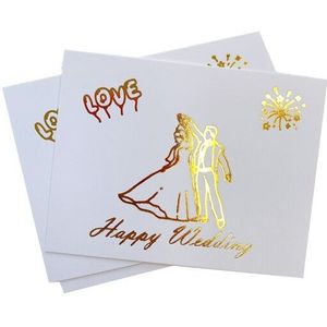 200 Stks/partij Dank U Liefde Wit Bronzing Decoratie Mini Kaart Uitnodiging Wenskaarten
