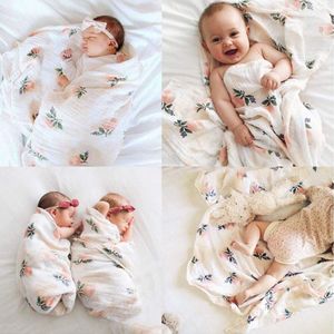Baby Inbakeren Mousseline Bamboe Katoenen Baby Deken Handdoek Zacht Ademend Voor Pasgeboren Ins Populaire Fotografie Baby 120x120cm