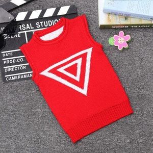 AD Cure Driehoek Patroon Baby Truien Vest Katoen Jongens Meisjes Truien Winter Kids Kleding Peuter Kinderkleding 12M-3Y