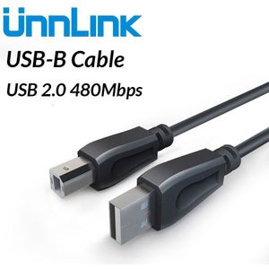 Unnlink Usb 2.0 Printer Kabel Type A Male Naar B Male Scanner Sync Gegevens Charger Cord Vergulde Kabel Voor hp Printer USB2.0 Kabel