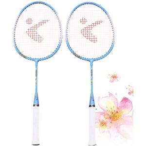1 Paar Badminton Racket Draagbare Cartoon Outdoor Leuke Aluminium Training Pat Sport Racket Badminton Set Voor Kinderen