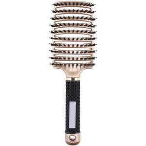 Meisjes Haar Hoofdhuid Massage Kam Haarborstel Varkenshaar Nylon Vrouwen Nat Krullend Ontwarren Haar Borstel Voor Salon Kappers Styling Tools