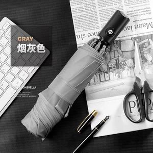 Automatische Vouwen Business Paraplu Met Reflecterende Strips Paraplu Regen Voor Mannen Vrouwen Zwart Coatin Paraplu Reverse