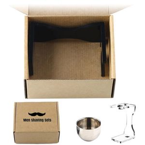 Unieke Acryl Scheren Stand Holder &amp; Rvs Scheren Borstel Kom Mok Mannen Nat Scheren