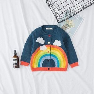 Kinderen trui vest jas trui regenboog kind baby shirt