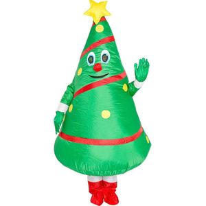 Adult Xmas Kerst Cosplay Kostuum Groene Kerstboom Opblaasbare Kostuums Party Rollenspel Disfraces Voor Man Vrouwen