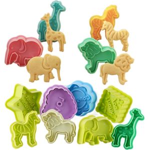 7 Pcs Cookie Stamp Biscuit Mold Animal Cookie Plunger Cutter Ster Hart Biscuit Mold Baby Shower Cookie Cutters Bakvorm gyh