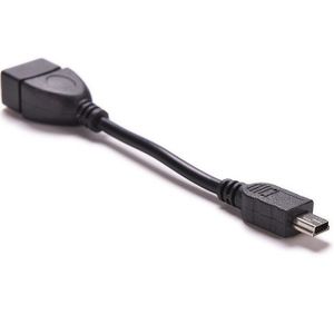 10Cm Zwart 5pin Mini Usb Male Naar Usb 2.0 Type A Vrouwelijke Otg Host Adapter Kabel Otg Kabel voor Cellphone Tablet MP3 MP4 Camera