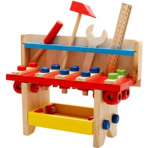Werk Tool Set Ingenieur Speelgoed Houten Kit Educatief Wrench Schaal Kinderen Schroevendraaier Kid Fantasiespel