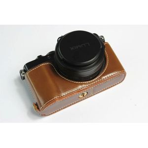 Leer Half Camera Case Grip Voor Panasonic Lumix LX100/LX100 Mark Ii