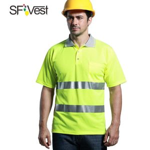 Hivizi Hoge Zichtbaarheid Reflecterende Veiligheid Werk Shirt Zomer Ademend Werkkleding Veiligheid Reflecterende Shirt Logo