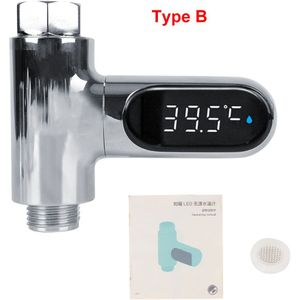 Thuis Baden Temperatuur Meter Douche Kranen Water Thermometer Tub Water Temperatuur Monitor Led Display Elektriciteit