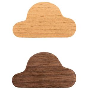 1 Pc/2 Pc Hout Sleutels Haak Cloud Natuurlijke Beuken Zwarte Walnoot Hout Houder Hanger Met Magneet thuis Wall Decor Sleutel Rack Haak