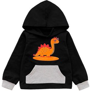 Peuter Kids Baby Boy Hooded Sweatshirts Baby Brief Blouse Cartoon Print Lente Herfst Lange Mouwen Tops Voor 0- 24M