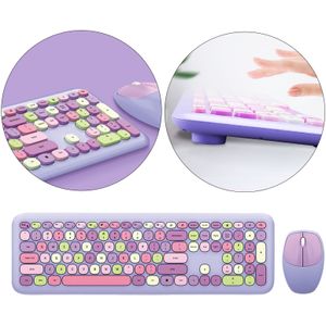 Mini Multi-Colour 2.4G Draadloze Toetsenbord En Muis Kit Voor Pc Laptop, Energiebesparing