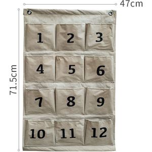 Tuinieren Kit Canvas Opbergtas Opknoping Zak Muur Gemonteerde Diversen Multi-Raster Opknoping Zak Opslag Opbergtas