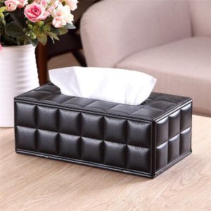 High-Density Nederlandse Hout Tissues Deksel Pu Leer Hotel Auto Container Handdoek Servet Case Holder Home Office levert