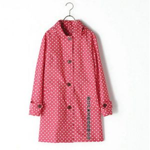 Mode Lichtgewicht Vrouwen Regenjas Met Hoed Laydies Jurk Stijl Regenjas Waterdichte Regenkleding Jas