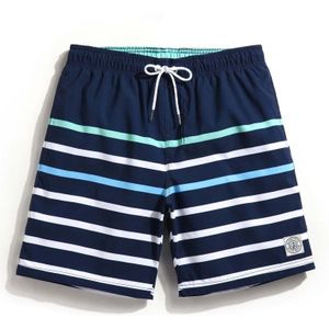 Board shorts mannen Gradient gestreepte surf badmode praia swim shorts gevoerd zwembroek badpakken mannelijke losse elastische taille